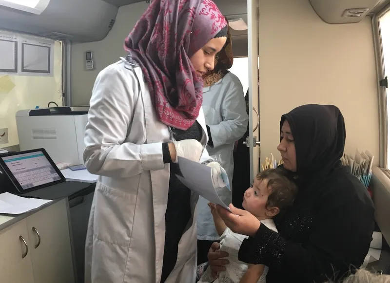 inside a mobile clinic